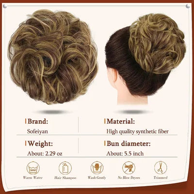 Claw Clip Messy Bun Hair Piece