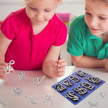 Woyuosn Physics Mind Metal Puzzles Unlock Interlock Game