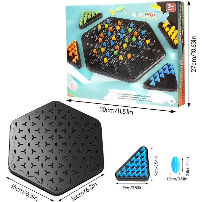 Triangle Chain Strategy Board Game