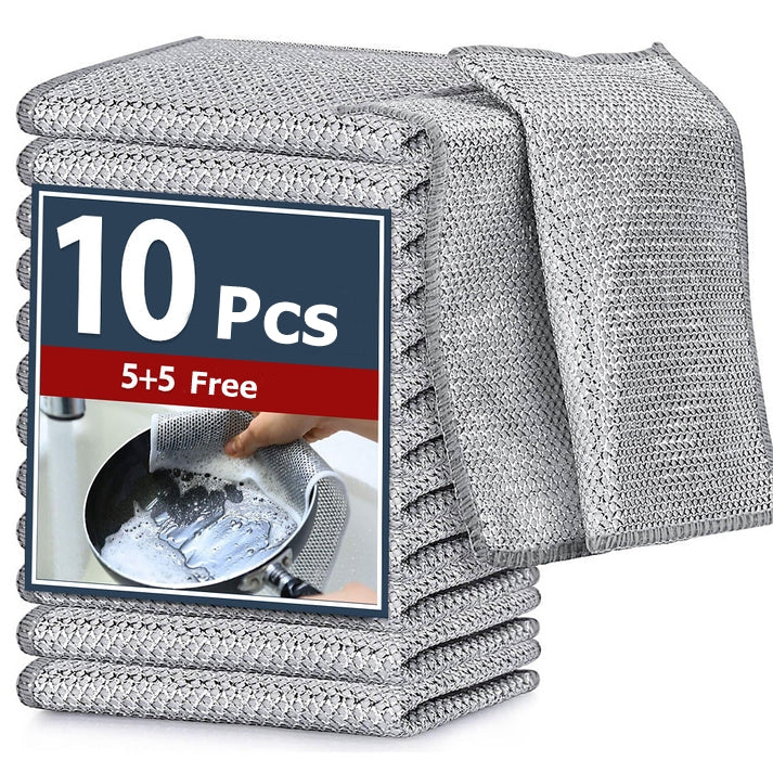 Abrasive fiber dishcloth (set of 10)
