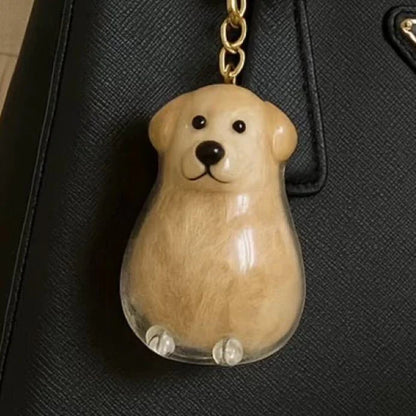 Cat and Dog Hair Keepsake Capsule Pendant Keychain