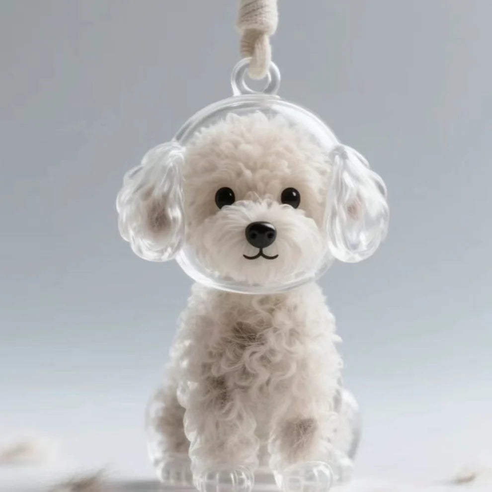 Cat and Dog Hair Keepsake Capsule Pendant Keychain
