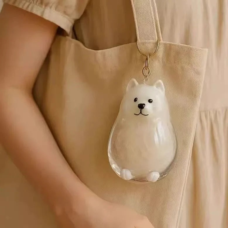 Cat and Dog Hair Keepsake Capsule Pendant Keychain