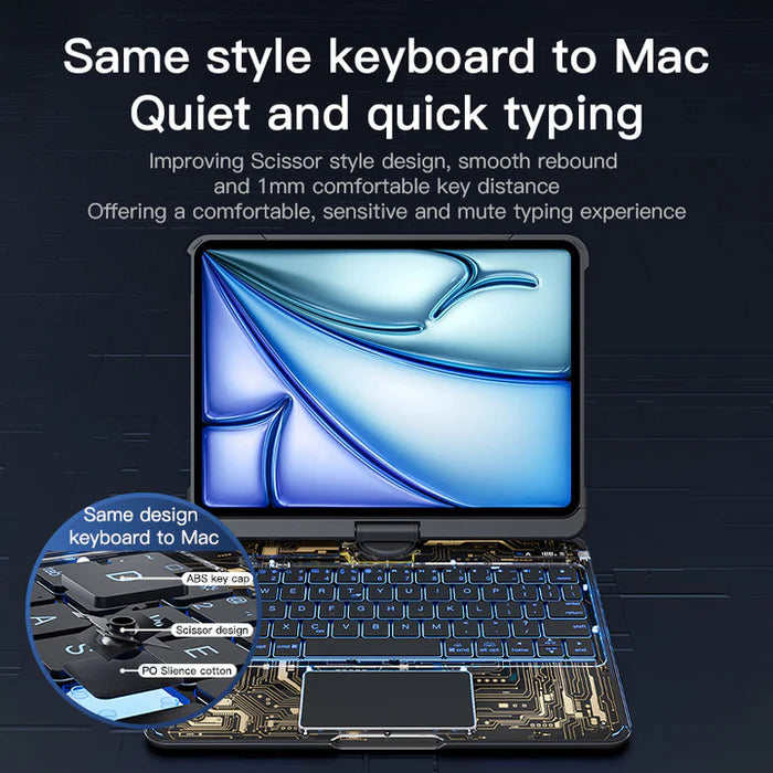 Transparent 360° iPad Keyboard Case