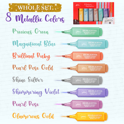 GLISTEN Metallic Galaxy Highlighter Pen